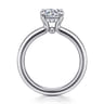 Neema - 18K White Gold Round Diamond Engagement Ring - 0.07 ct
