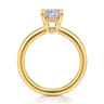 Neema - 18K Yellow Gold Cushion Cut Diamond Engagement Ring - 0.06 ct