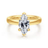 Neema - 18K Yellow Gold Marquise Shape Diamond Engagement Ring - 0.05 ct