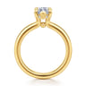 Neema - 18K Yellow Gold Marquise Shape Diamond Engagement Ring - 0.05 ct