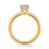 Neema - 18K Yellow Gold Oval Diamond Engagement Ring - 0.07 ct
