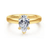 Neema - 18K Yellow Gold Pear Shape Diamond Engagement Ring - 0.06 ct