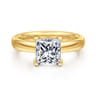 Neema - 18K Yellow Gold Princess Cut Diamond Engagement Ring - 0.06 ct