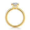 Neema - 18K Yellow Gold Princess Cut Diamond Engagement Ring - 0.06 ct