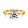 Neema - 18K Yellow Gold Round Diamond Engagement Ring - 0.07 ct