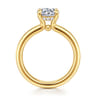 Neema - 18K Yellow Gold Round Diamond Engagement Ring - 0.07 ct