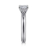 Neema - Platinum Cushion Cut Shape Diamond Engagement Ring - 0.06 ct