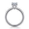 Neema - Platinum Emerald Cut Diamond Engagement Ring - 0.07 ct