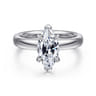 Neema - Platinum Marquise Shape Diamond Engagement Ring - 0.05 ct