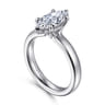 Neema - Platinum Marquise Shape Diamond Engagement Ring - 0.05 ct