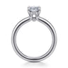 Neema - Platinum Oval Diamond Engagement Ring - 0.07 ct