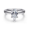 Neema - Platinum Pear Shape Diamond Engagement Ring - 0.06 ct