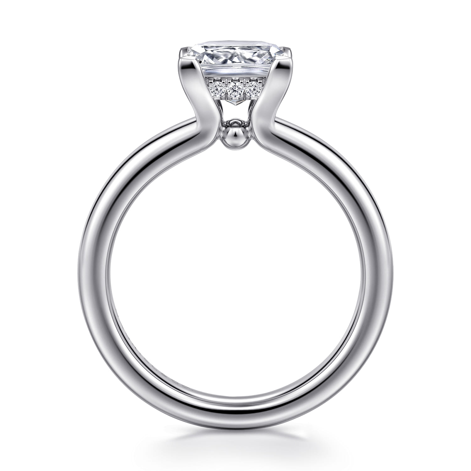 Neema - Platinum Princess Cut Diamond Engagement Ring - 0.06 ct - Shot 2