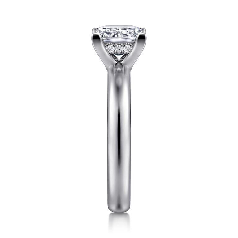 Neema - Platinum Princess Cut Diamond Engagement Ring - 0.06 ct - Shot 4