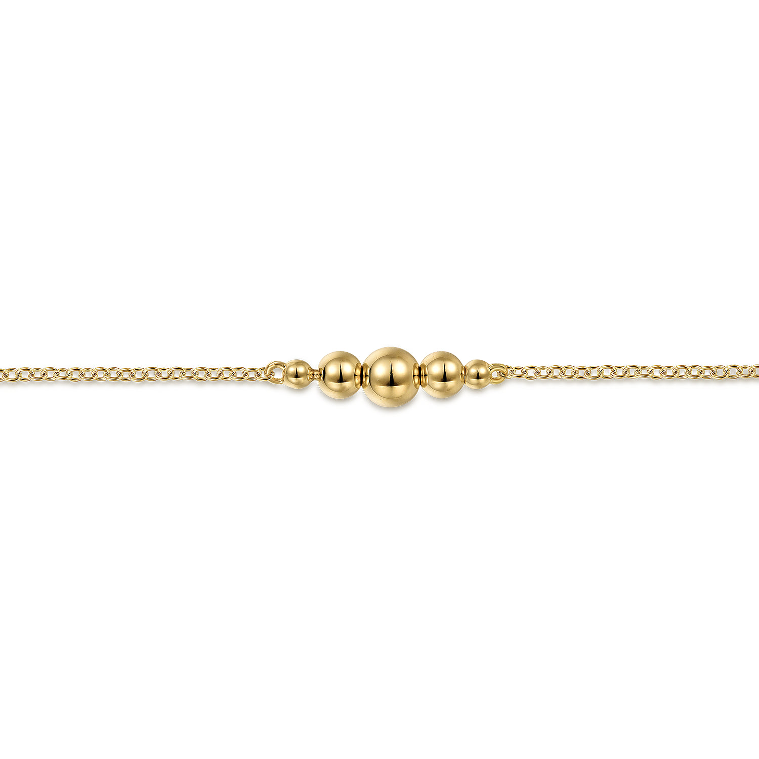Bujukan Chain Ankle Bracelet in 14K Yellow Gold, photograph 2