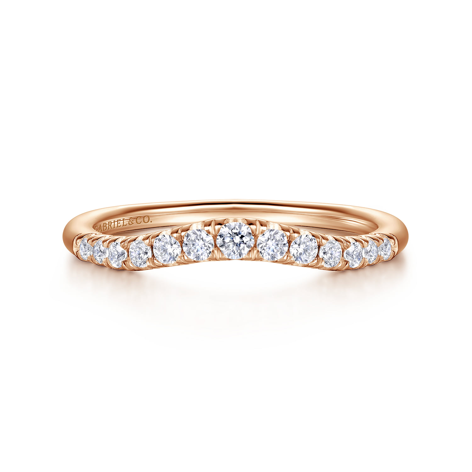 Curved-Diamond Anniversary Band