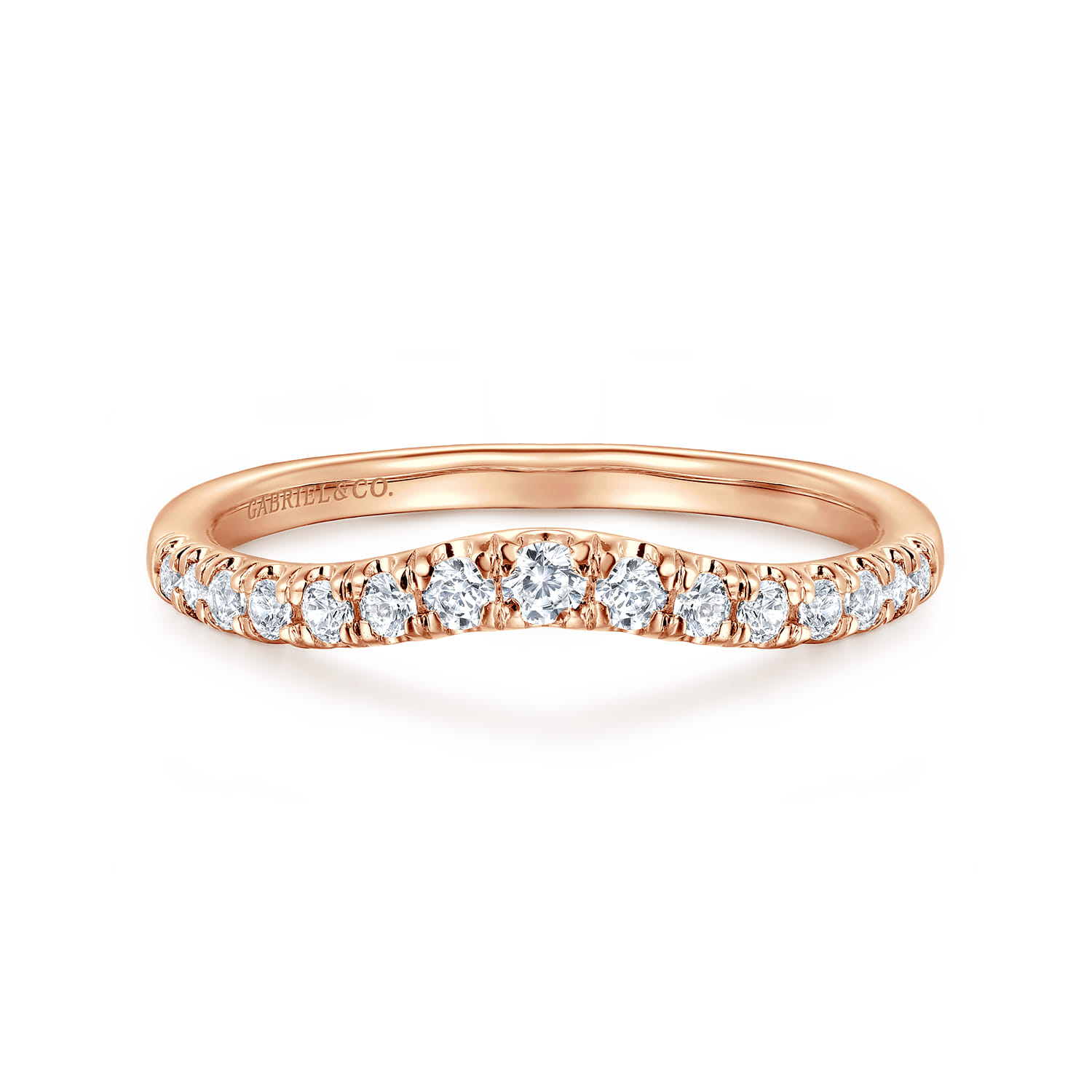 Curved-Diamond Anniversary Band