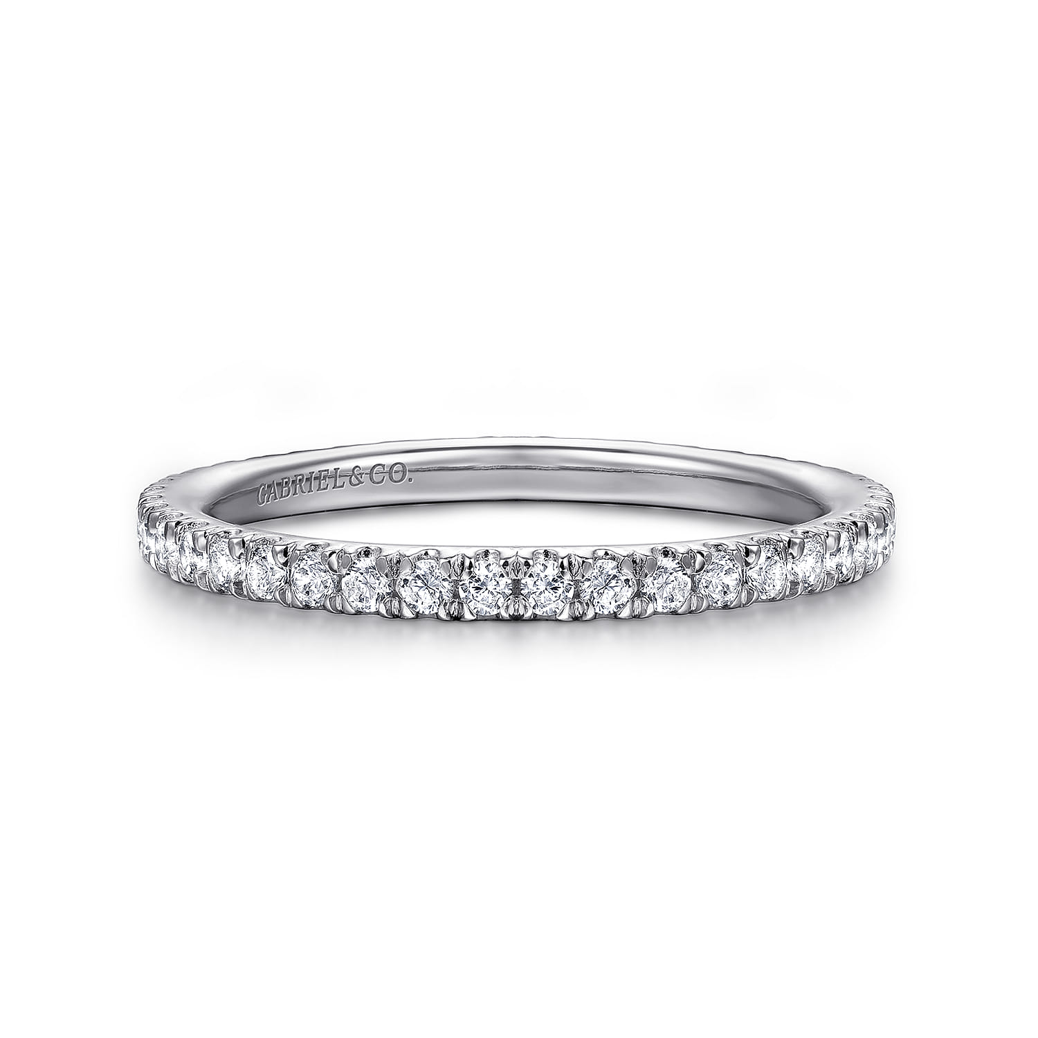 French Pave Set Diamond Eternity Band