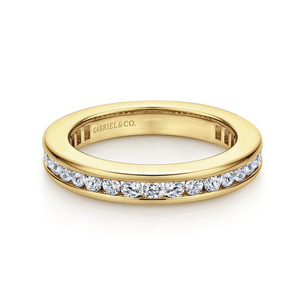 14K Yellow Gold Channel Set Diamond Eternity Band