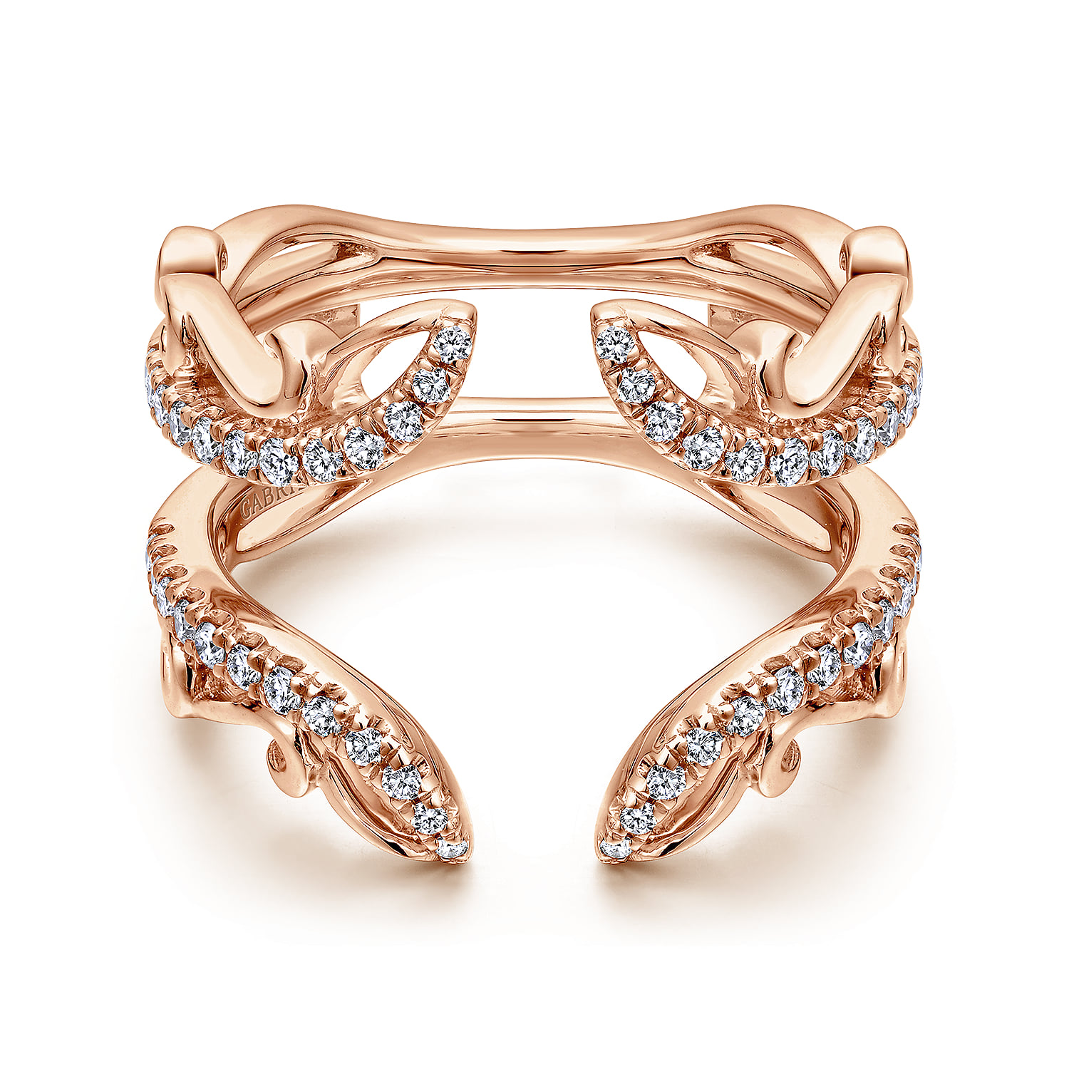French Pave Set Diamond Ring Enhancer
