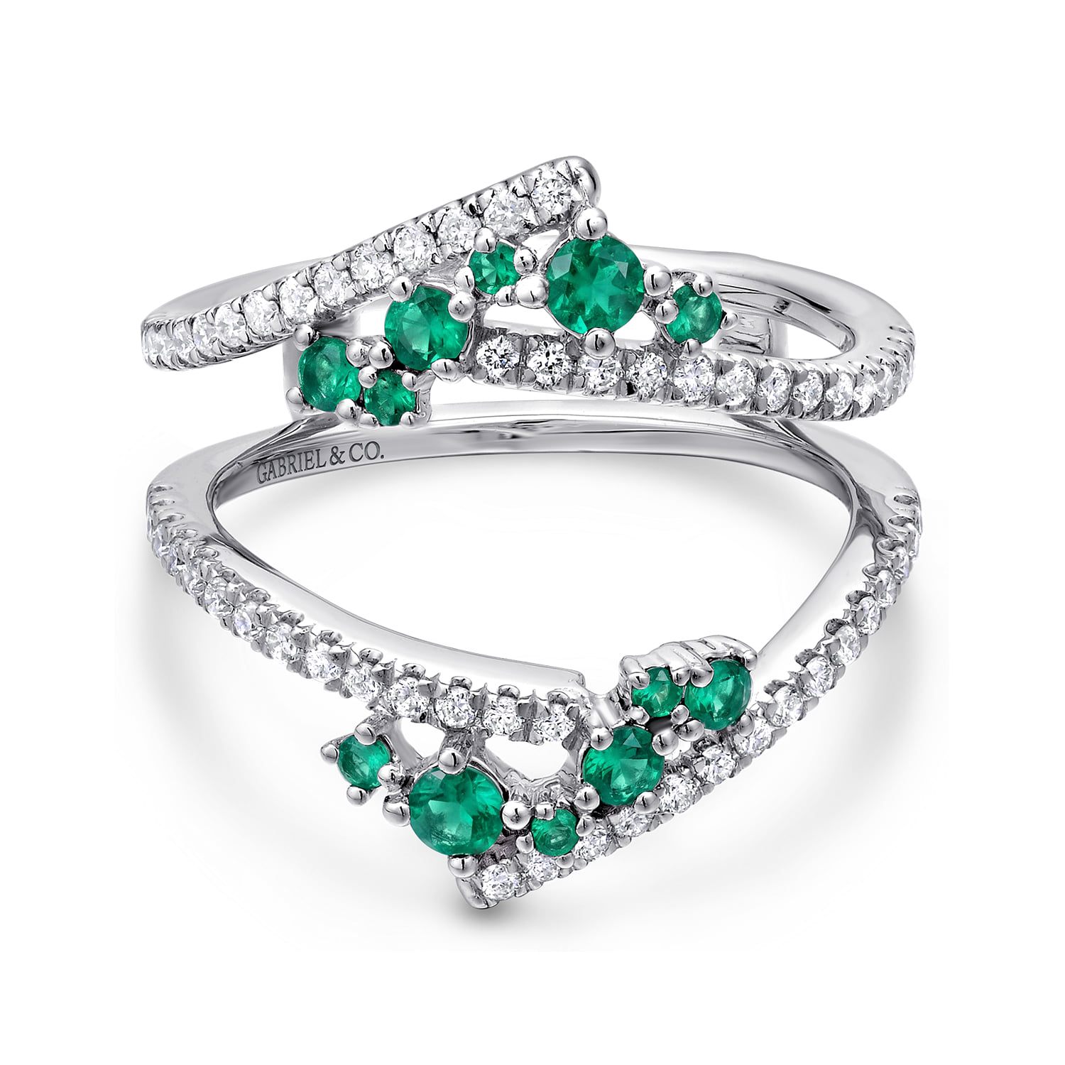 Prong Set Emerald and Diamond Ring Enhancer