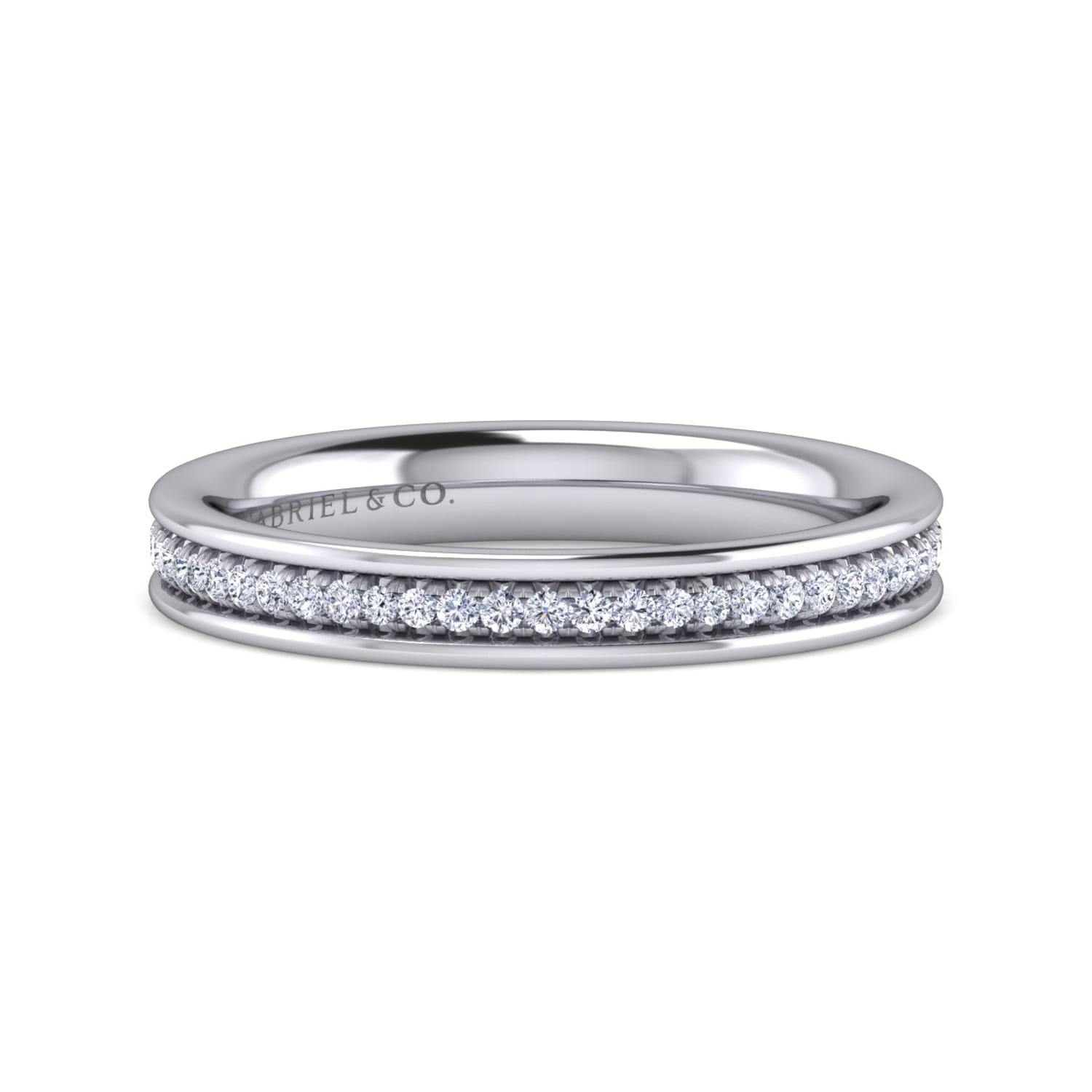 Channel Prong Diamond Wedding Band