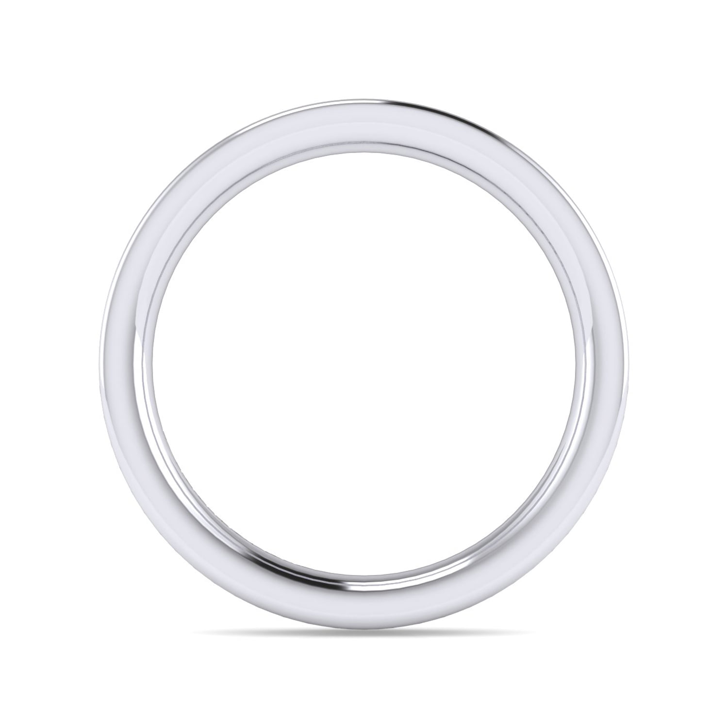 Channel Prong Diamond Wedding Band in 14K White Gold, photograph 2
