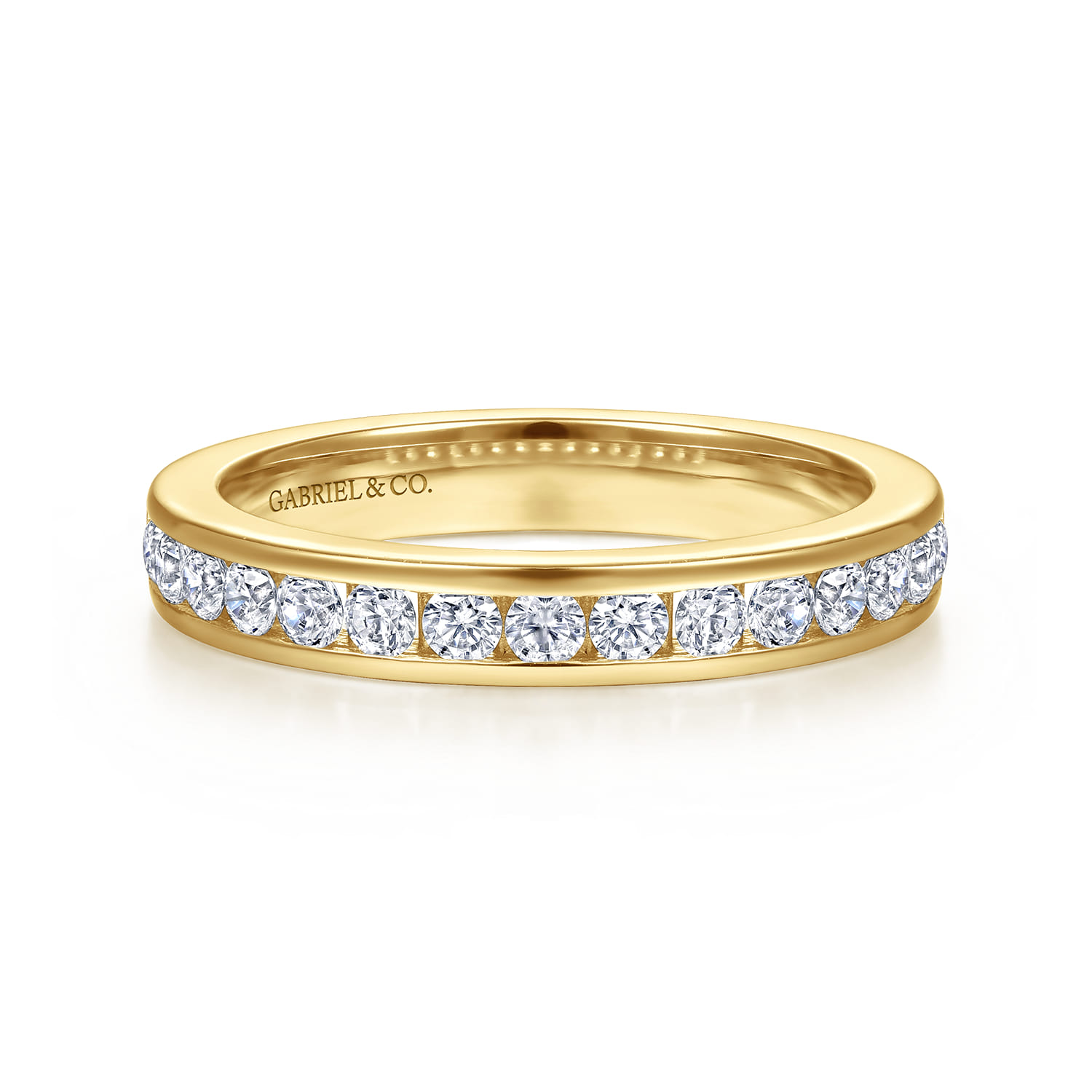 Channel Set Diamond Wedding Band