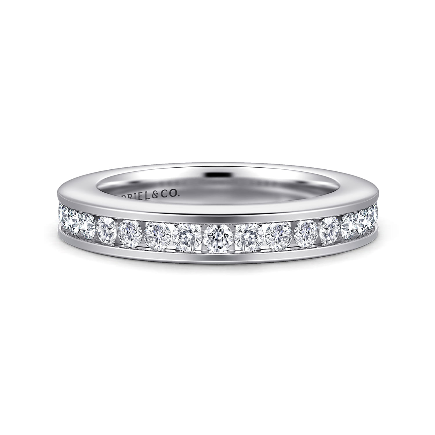 Channel Set Diamond Wedding Band
