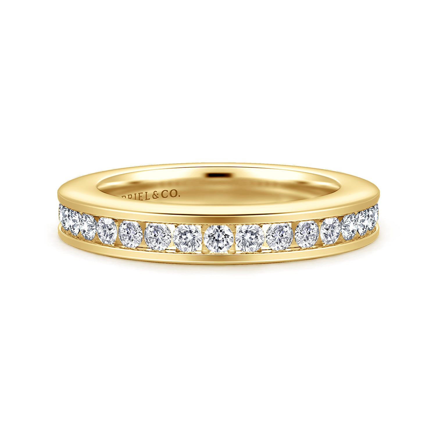 Channel Set Diamond Wedding Band