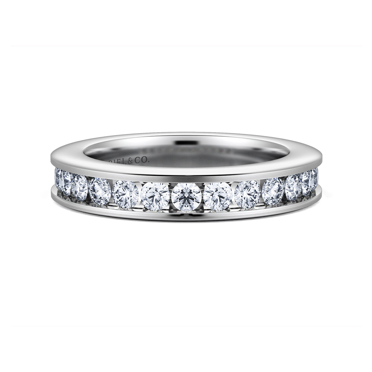 Channel Set Diamond Wedding Band