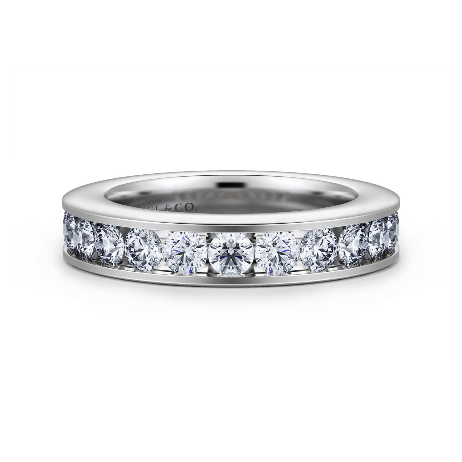 Channel Set Diamond Wedding Band