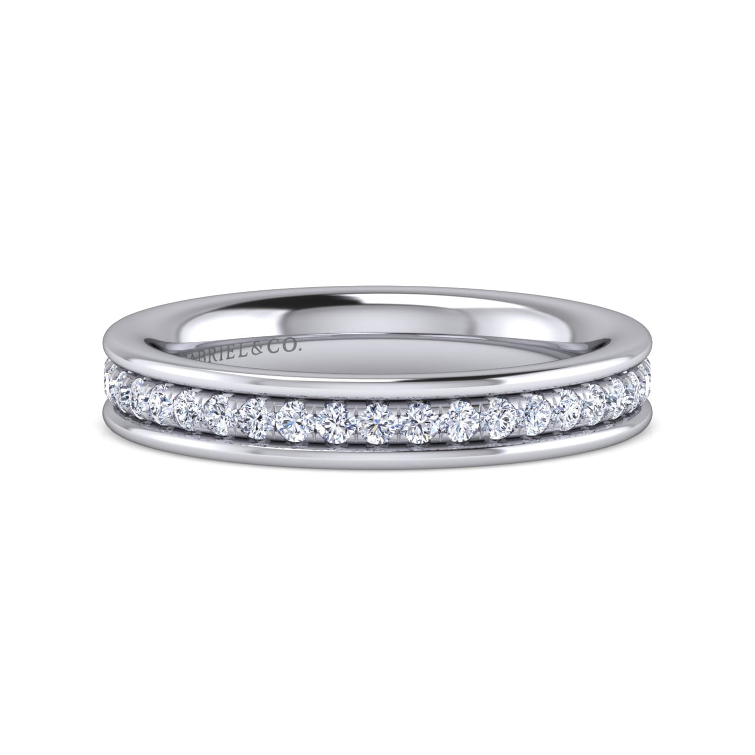 Channel Prong Diamond Wedding Band