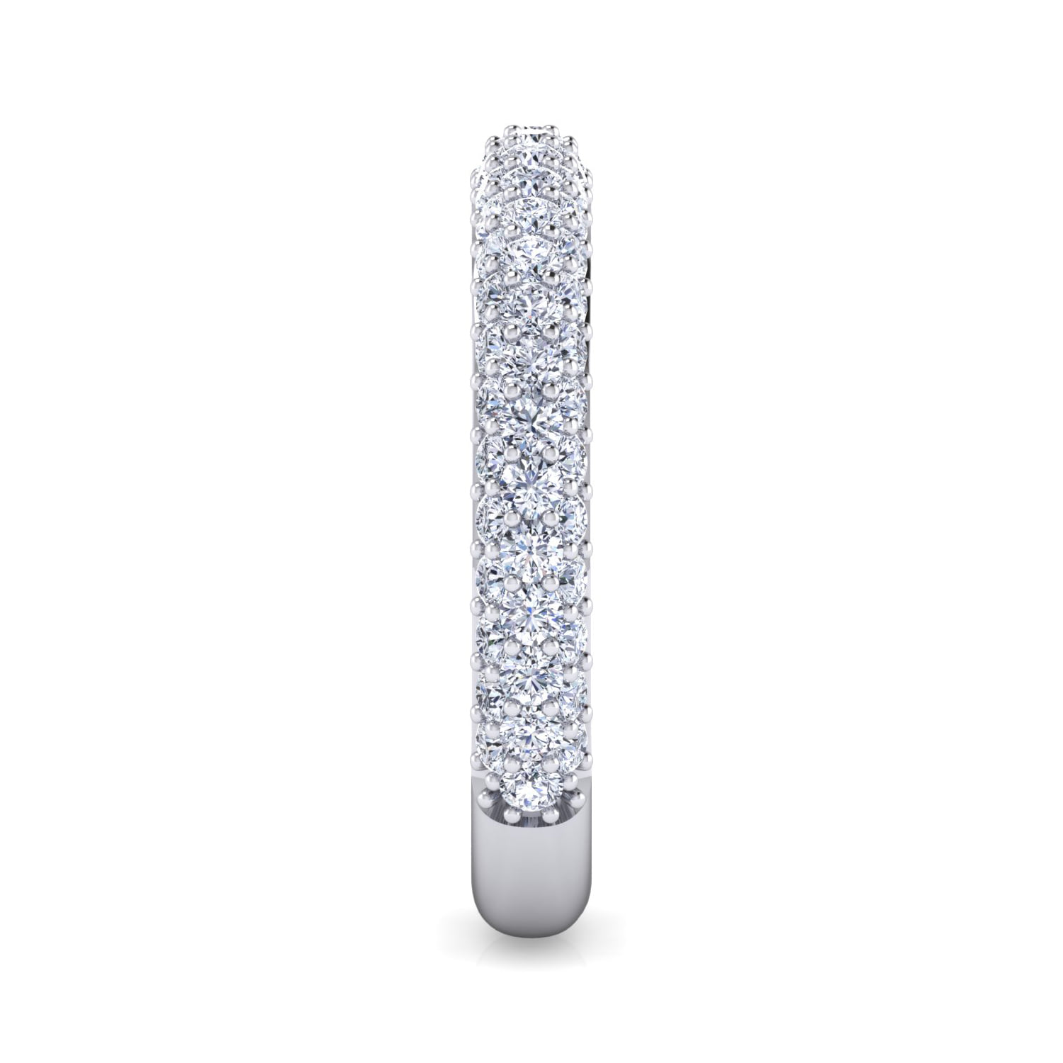 Diamond Pave Anniversary Band in 14K White Gold, photograph 5