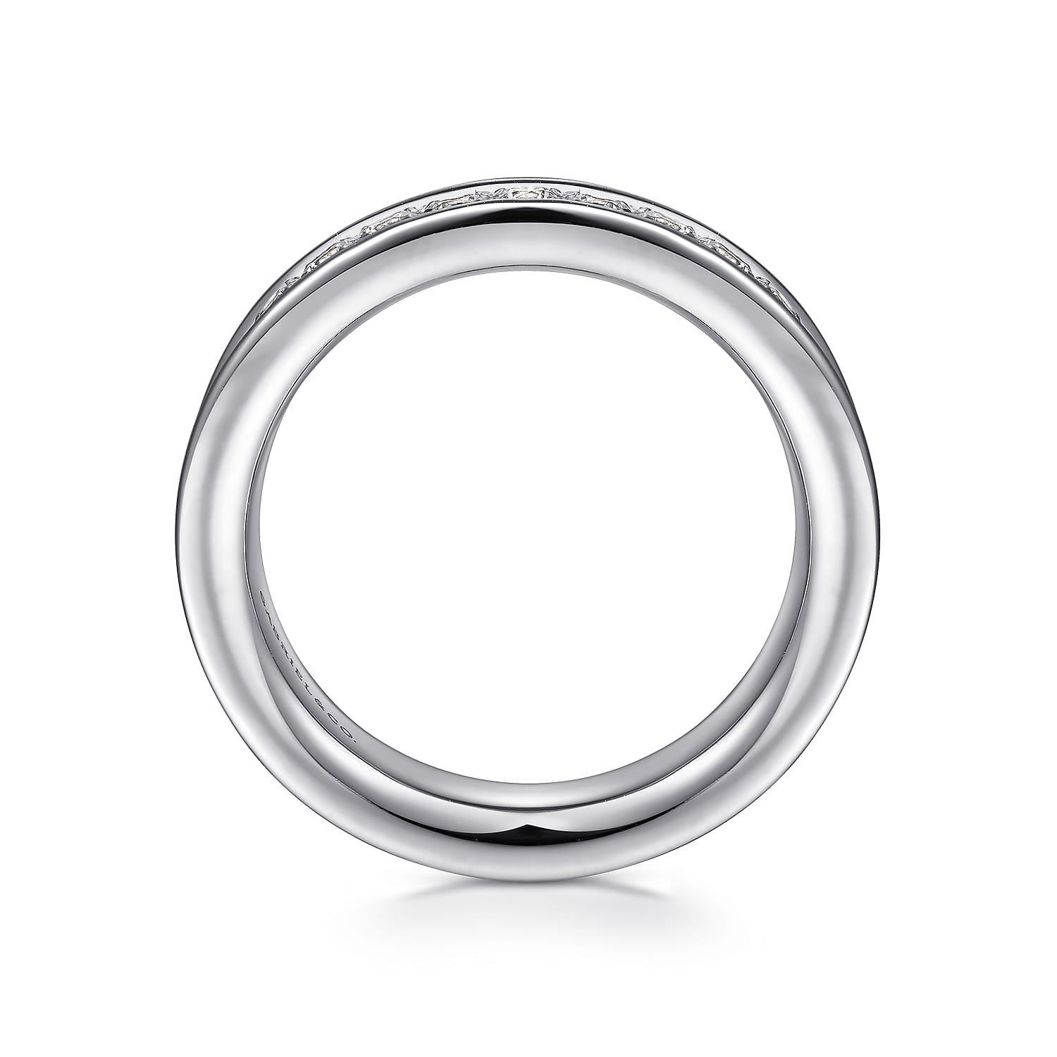 Channel Prong Diamond Anniversary Band in 14K White Gold, photograph 2