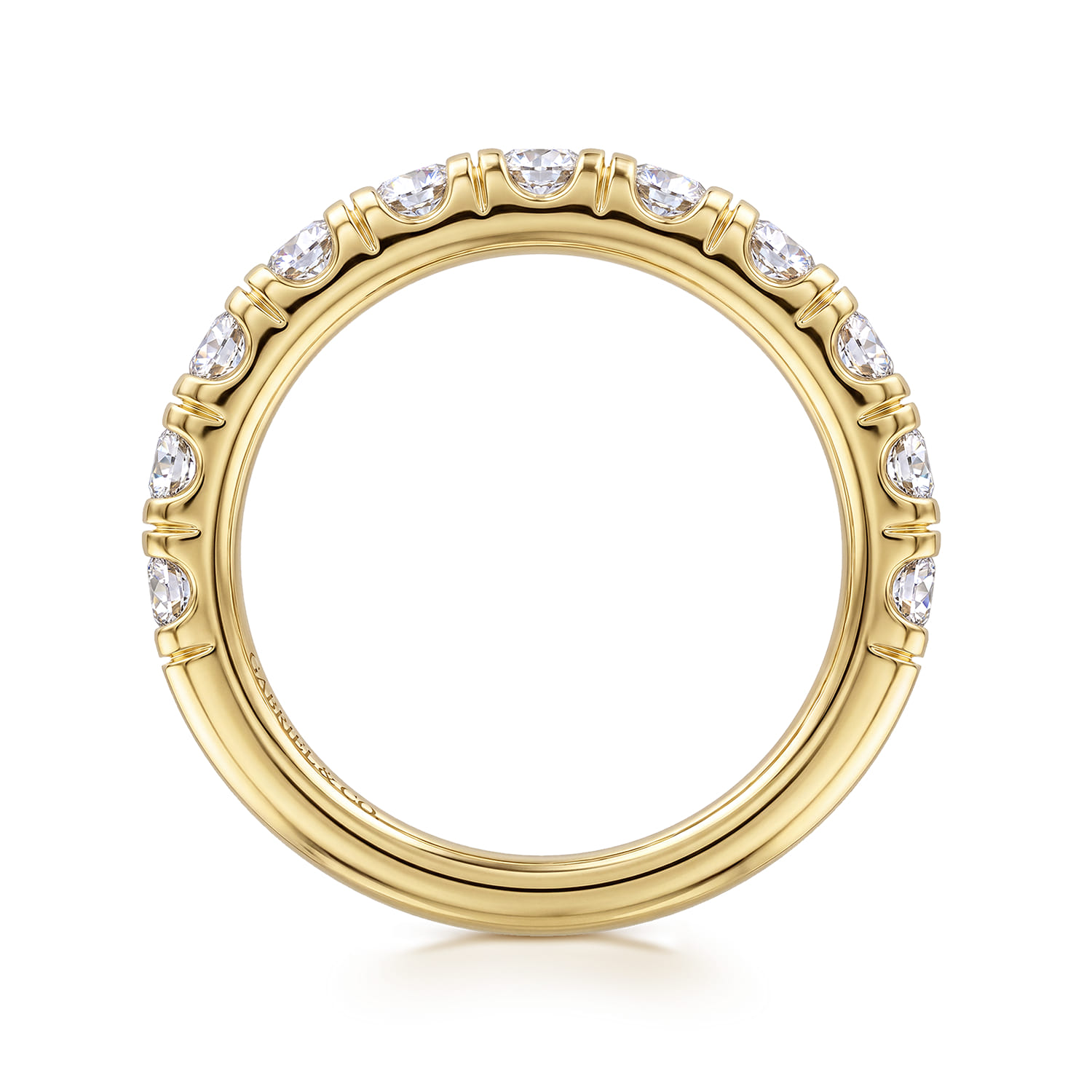 11 Stone Diamond Anniversary Band in 14K Yellow Gold, photograph 2
