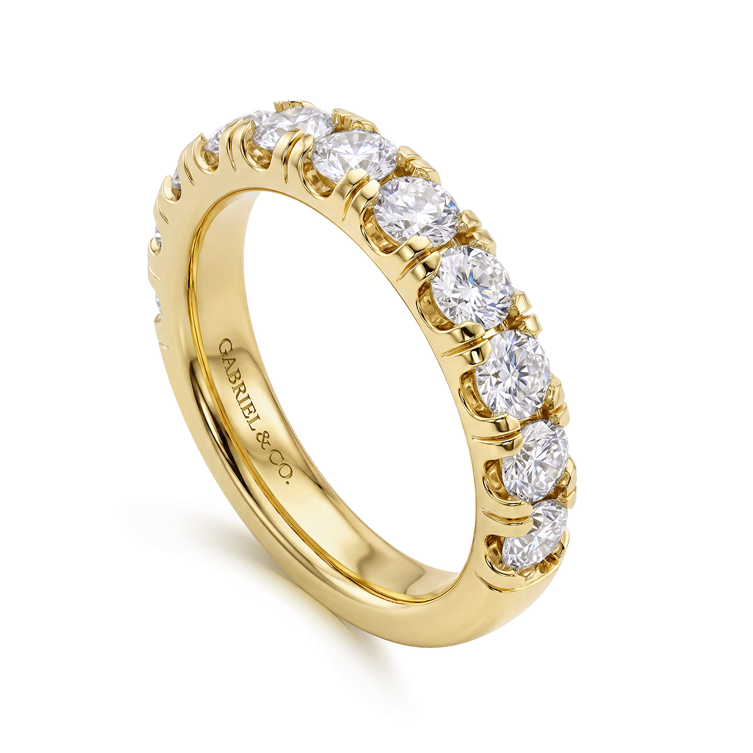11 Stone Diamond Anniversary Band in 14K Yellow Gold, photograph 3