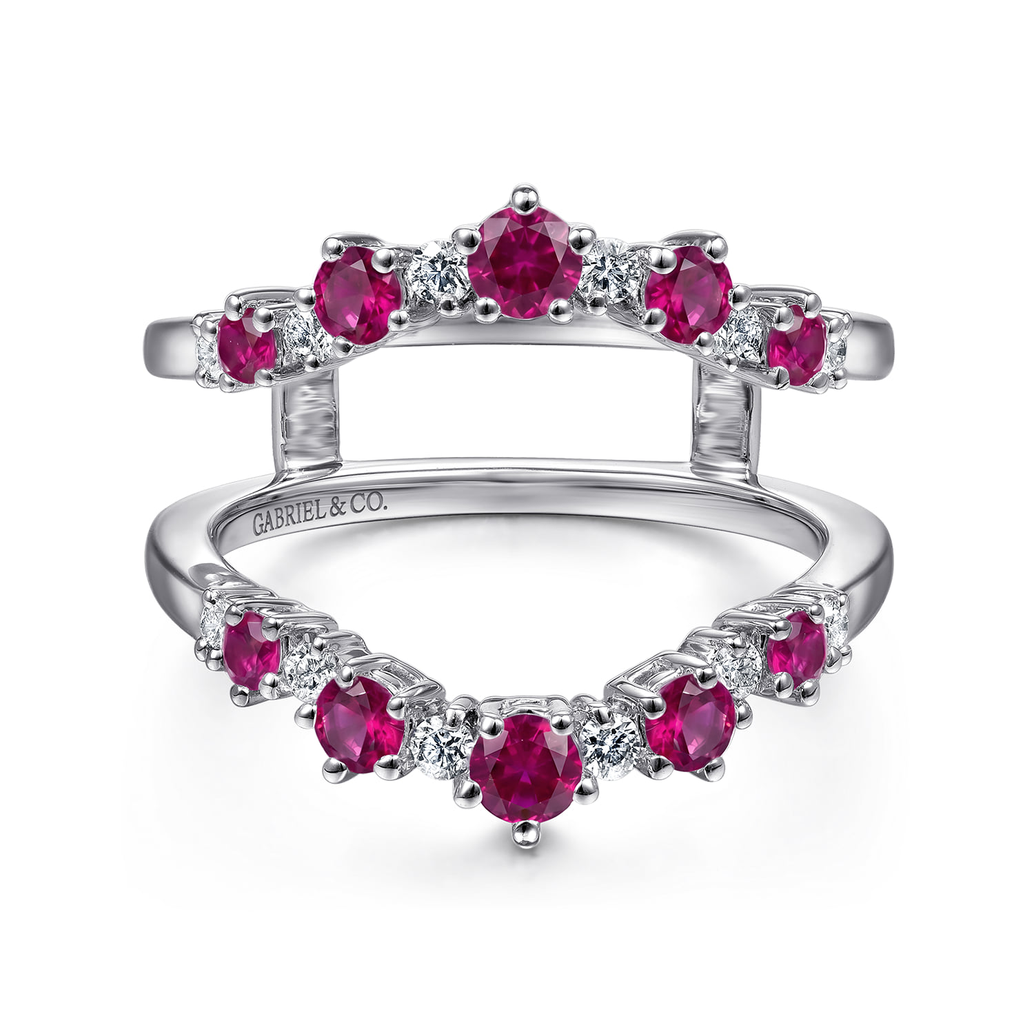 Prong Set Ruby and Diamond Ring Enhancer