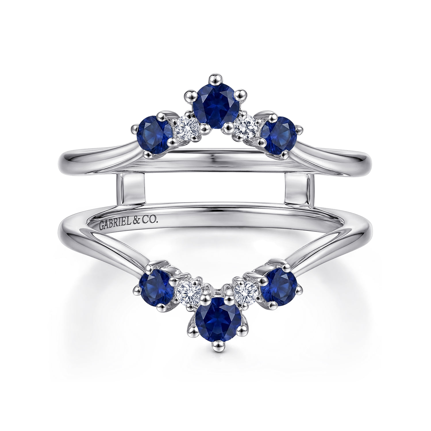 Prong Set Sapphire and Diamond Ring Enhancer