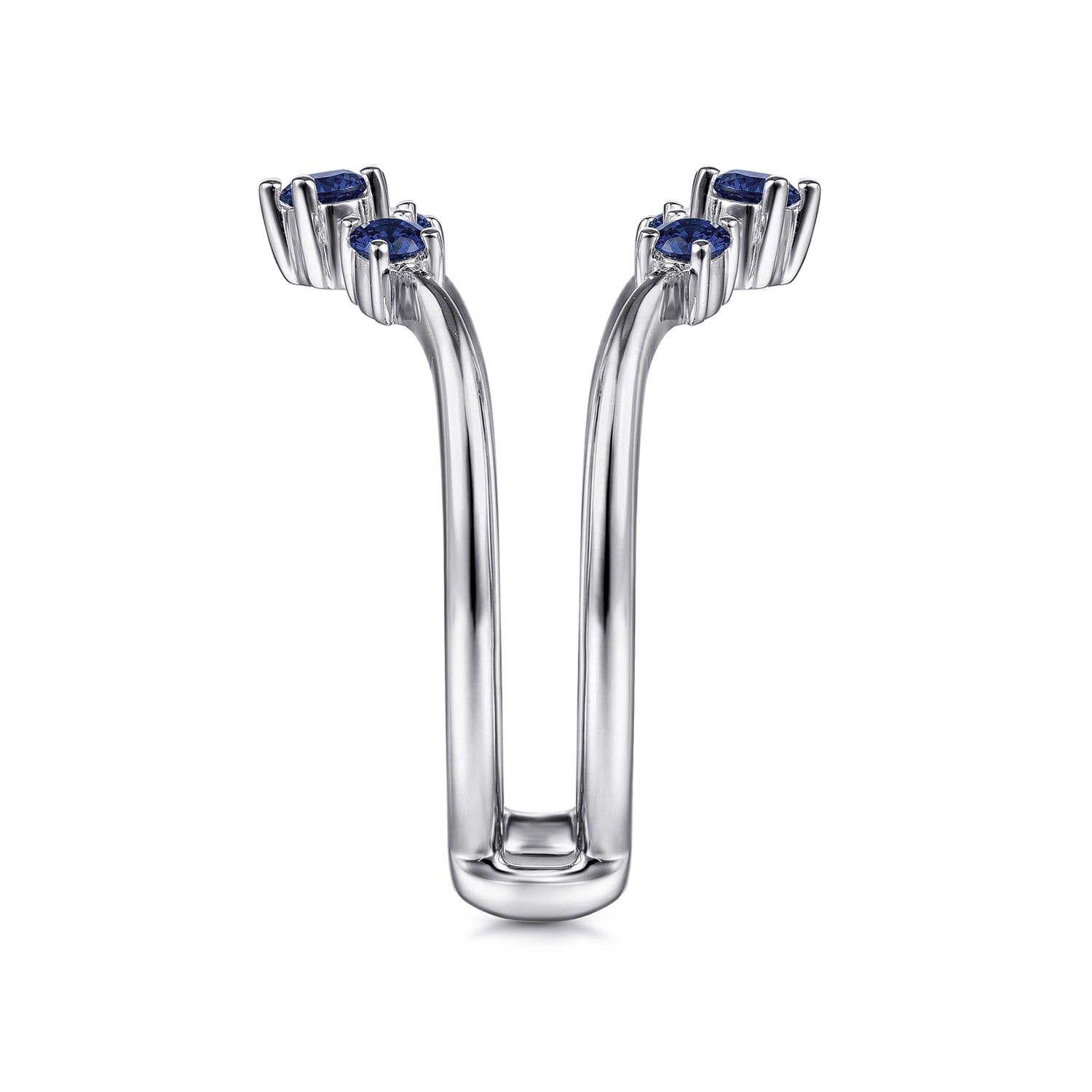 Prong Set Sapphire and Diamond Ring Enhancer in 14K White Gold, photograph 4