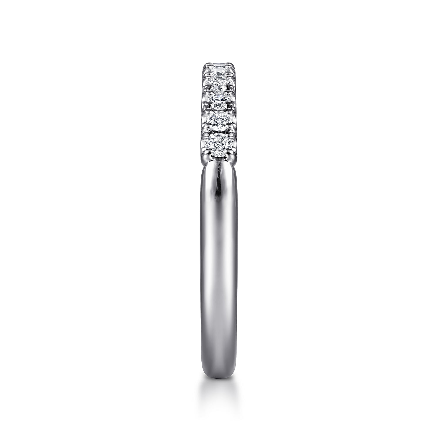 Diamond Wedding Band in 14K White Gold, photograph 4