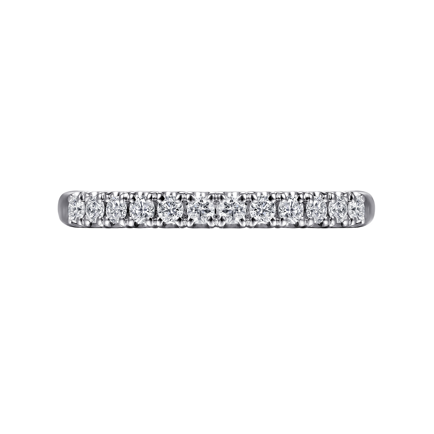 Diamond Wedding Band in 14K White Gold, photograph 6