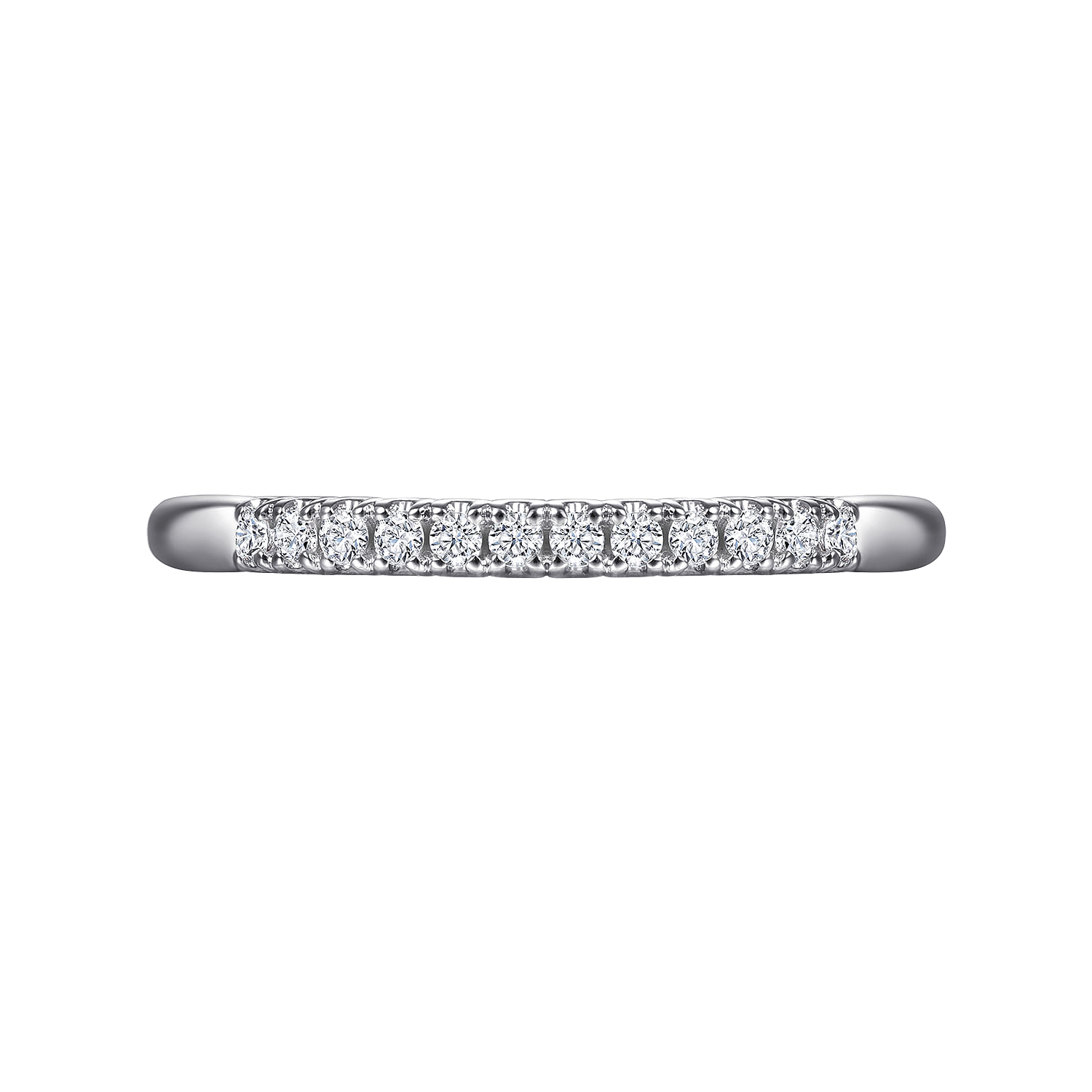 Diamond Wedding Band in 14K White Gold, photograph 6