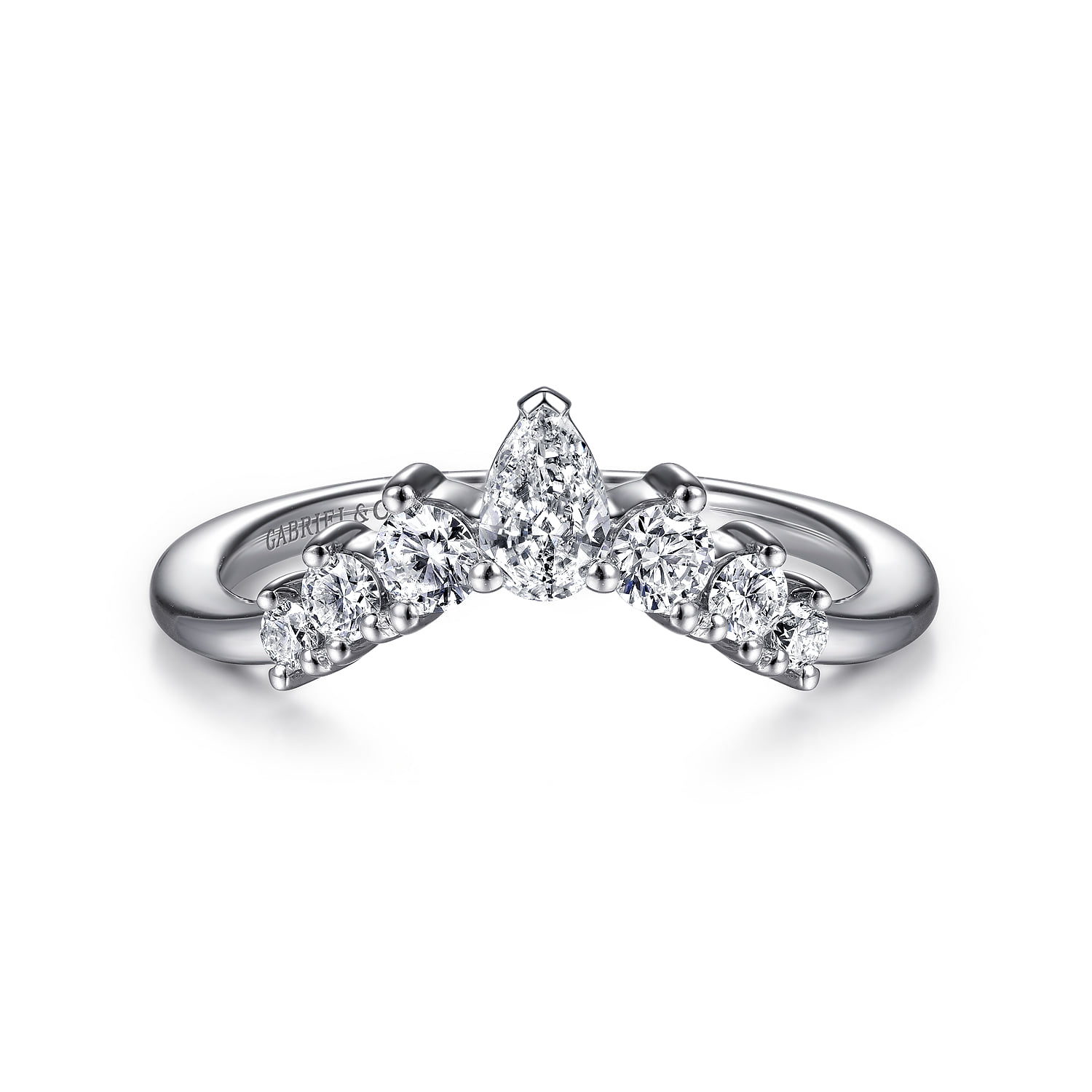 Curved and RoundDiamond Anniversary Band