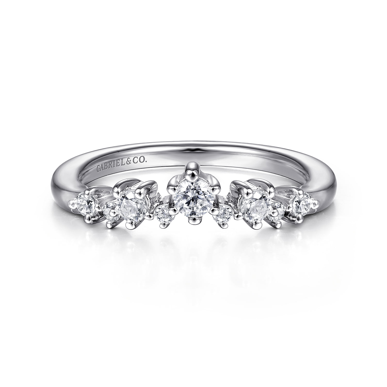 Curved Diamond Anniversary Band