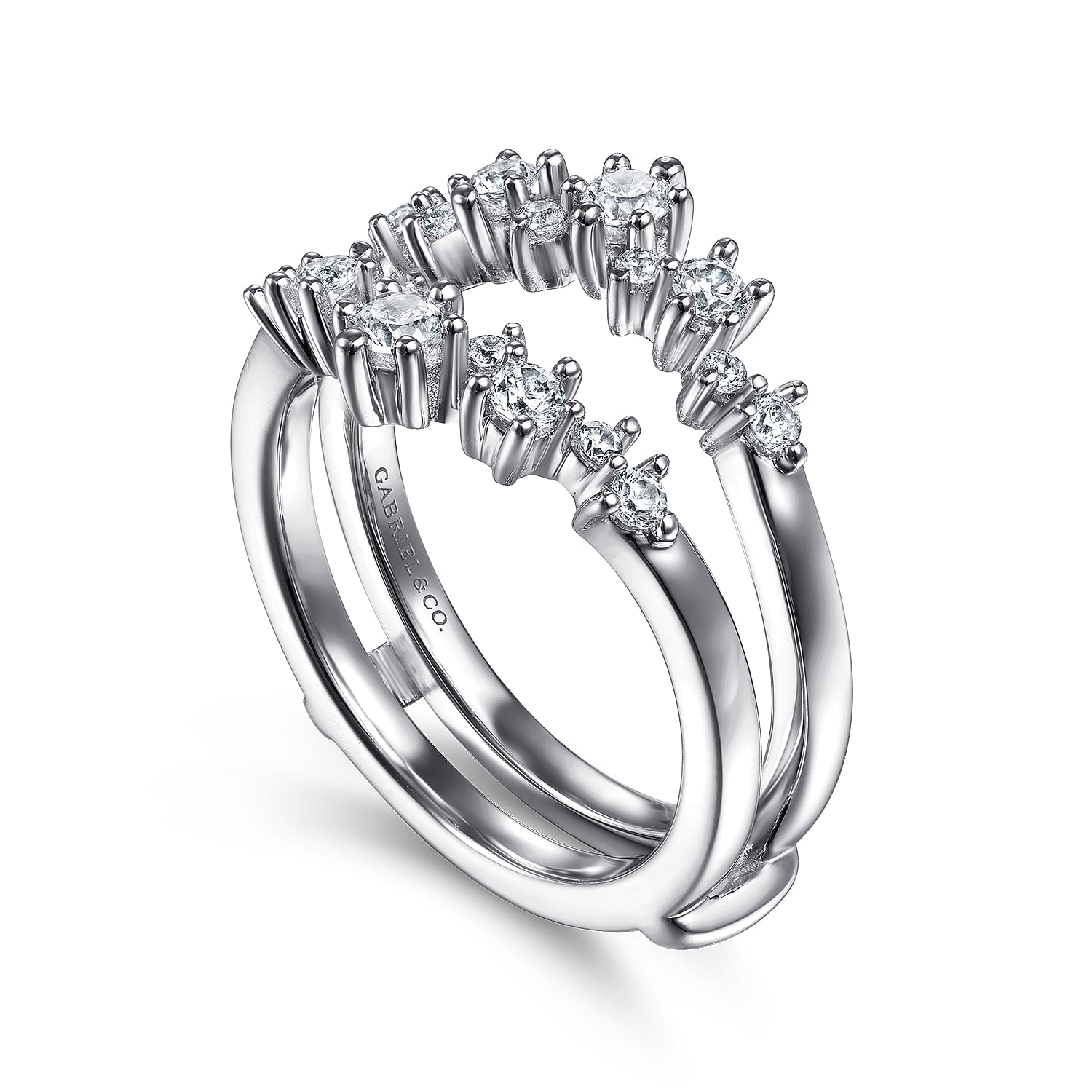 Diamond Ring Enhancer in 14K White Gold, photograph 3