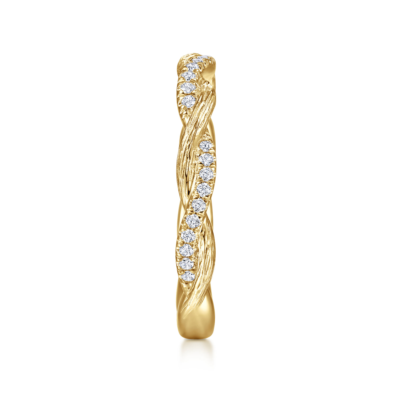 Twisted-Diamond Anniversary Band in 14K Yellow Gold, photograph 4