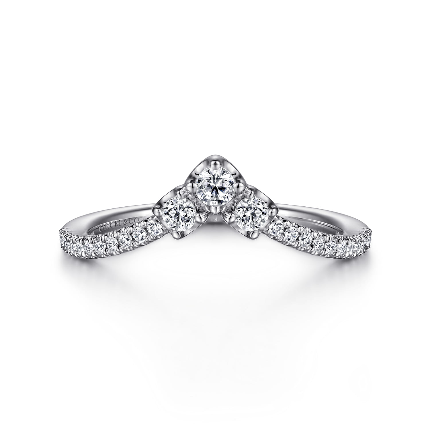 Curved-Diamond Anniversary Band