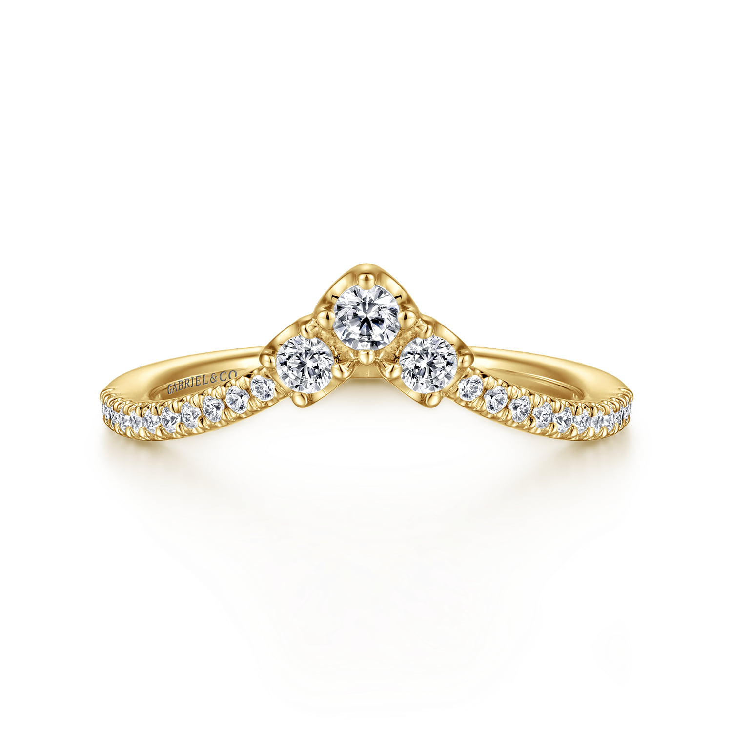 Curved-Diamond Anniversary Band
