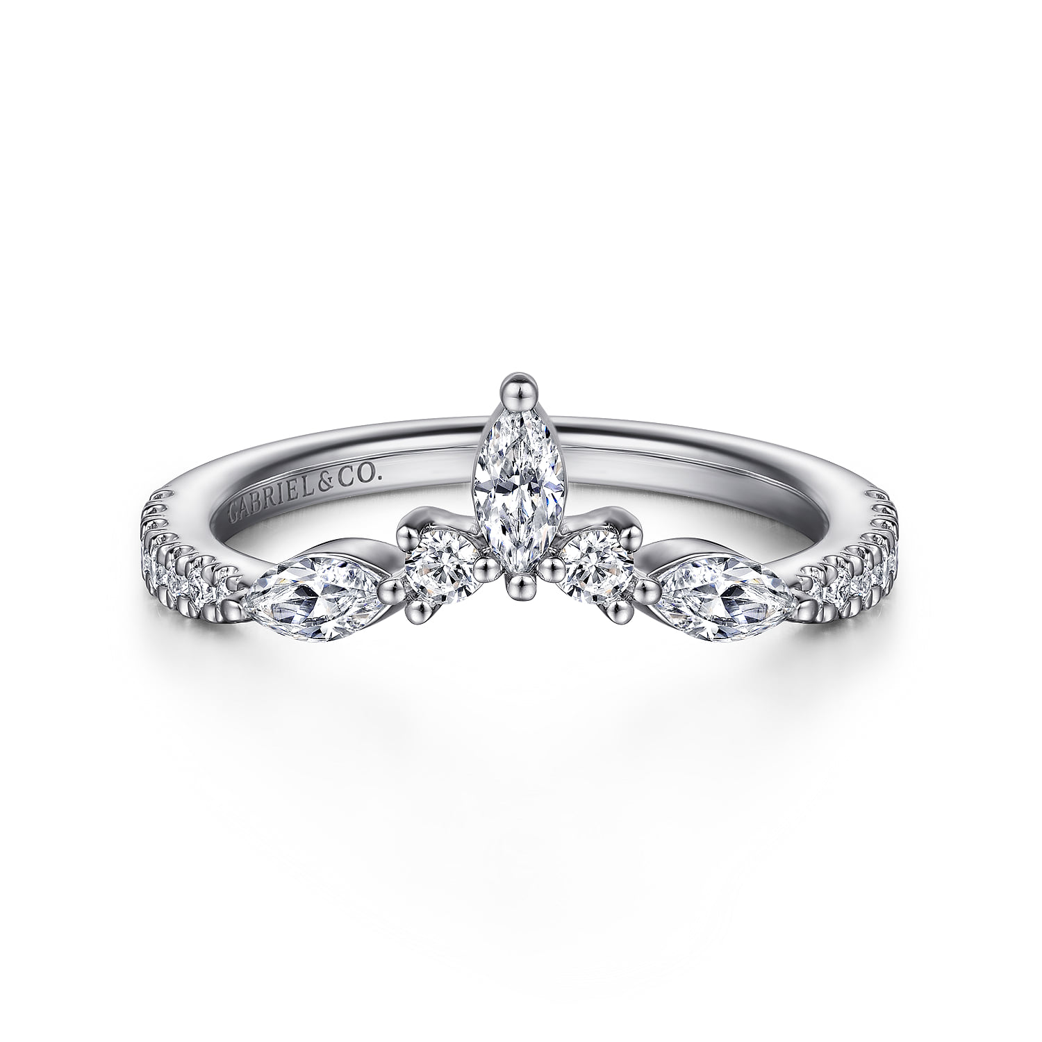 Curved and Diamond Anniversary Band